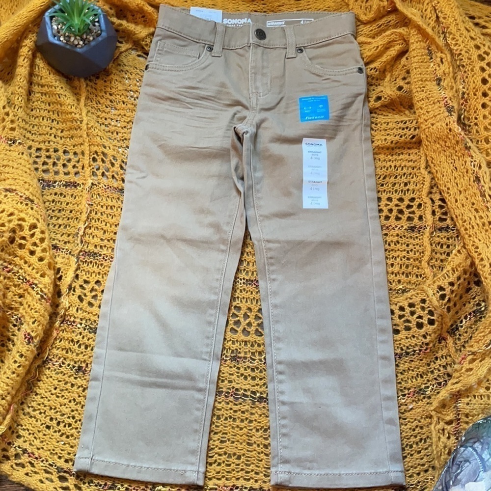 🤗NWT Sonoma straight pants wood bridge size 4 reg - Picture 3 of 10